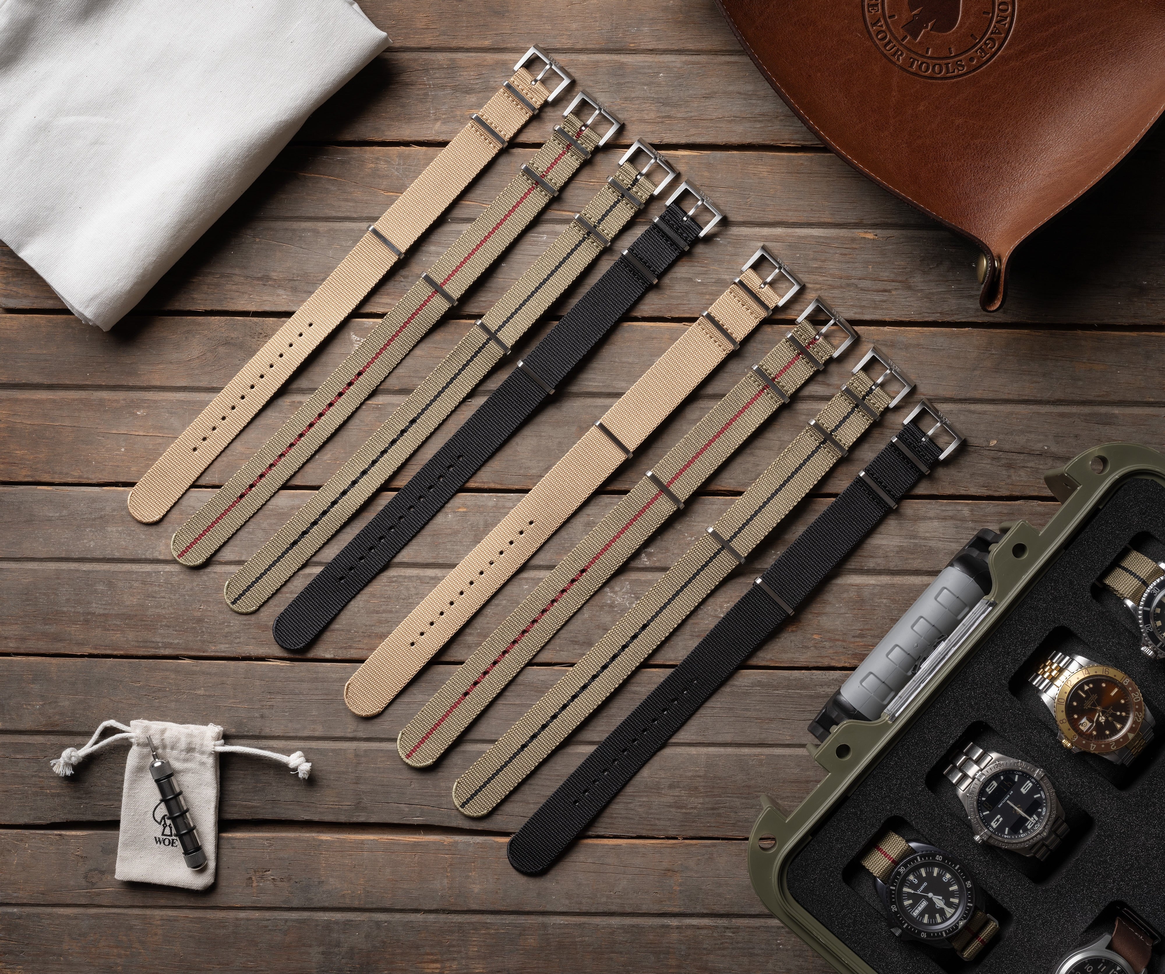 Five Eye Nylon Watch Strap - Solid - Image 9
